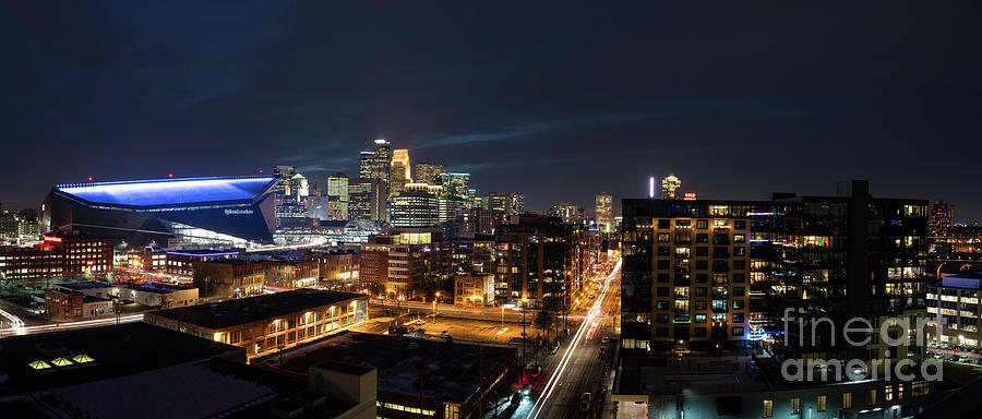 Minneapolis at Night 1 Photograph by Jim Schmidt MN