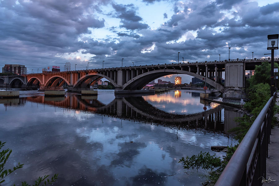 Minneapolis Bridges Reflection 1 Photograph by Karen Kelm