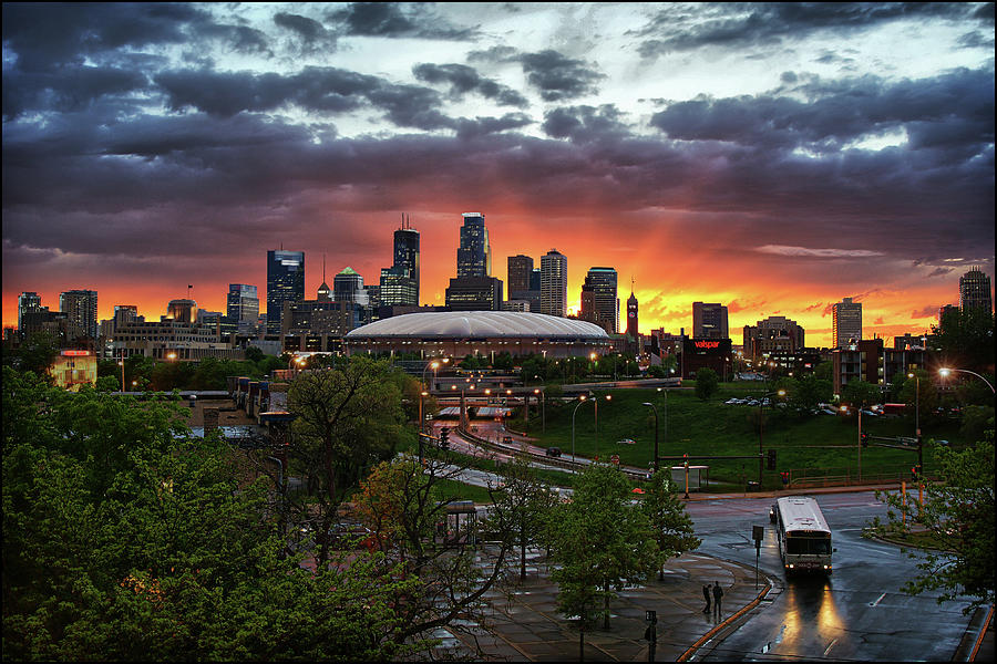 Minneapolis Downtown Sunset Photograph by Dan Anderson