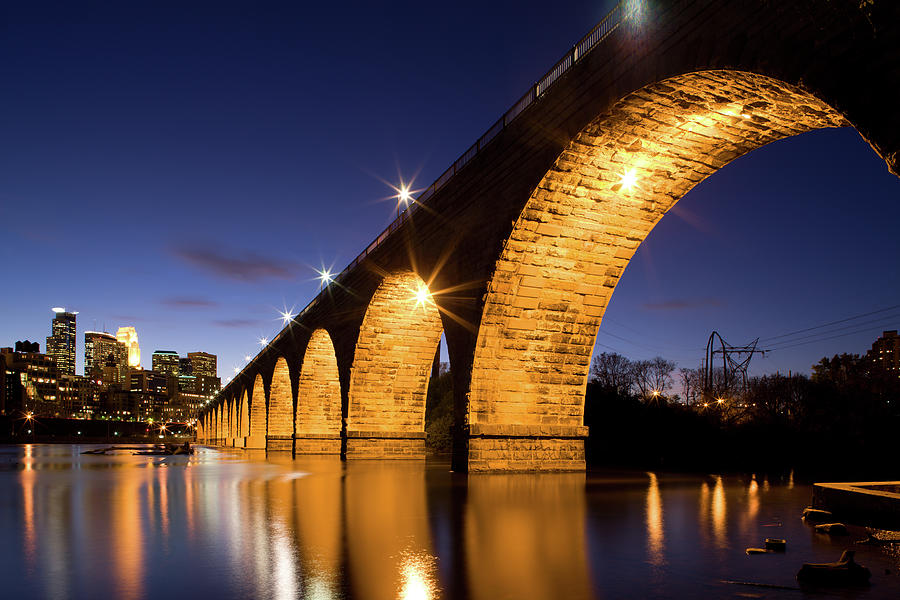 Minneapolis Famous Stone Arch Bridge Photograph by Jimkruger