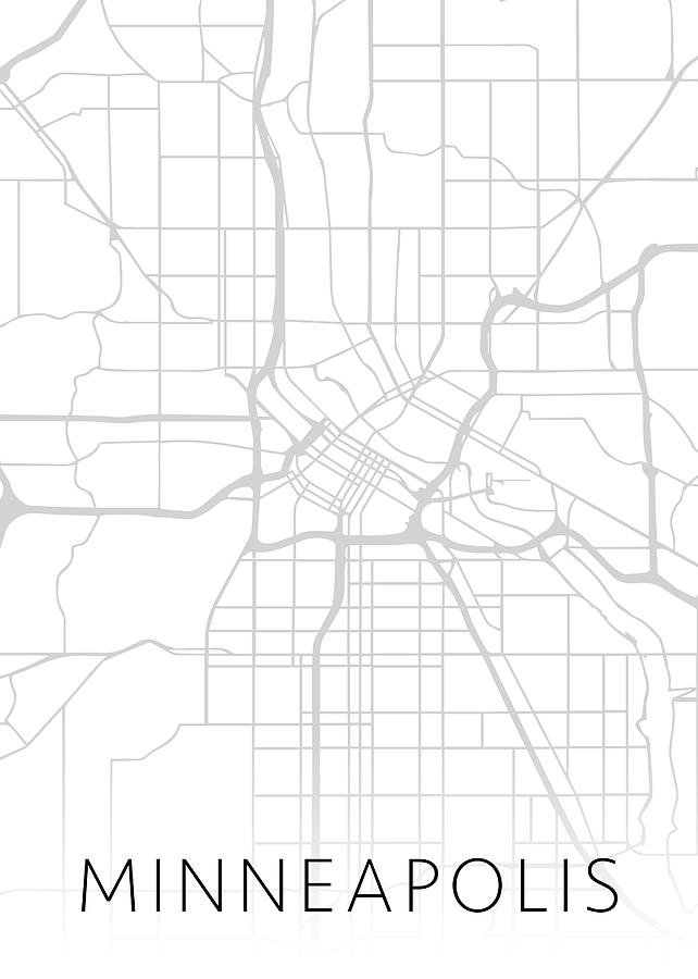 St Paul Minnesota City Street Map Black and White Series Mixed