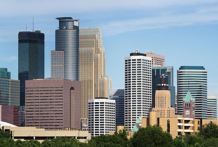 Minneapolis, Minnesota Urban Skyline Photograph by Yinyang