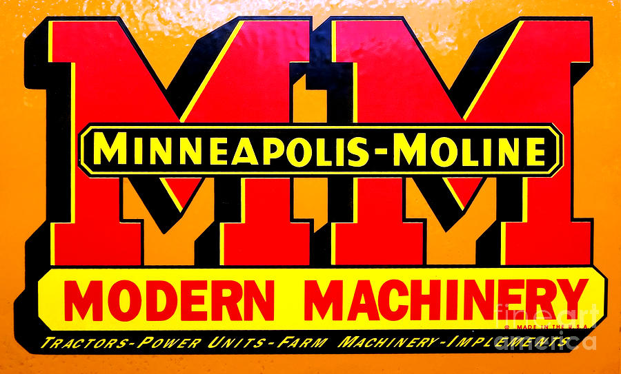 Minneapolis Moline Nameplate Emblem Label Photograph by Olivier Le Queinec