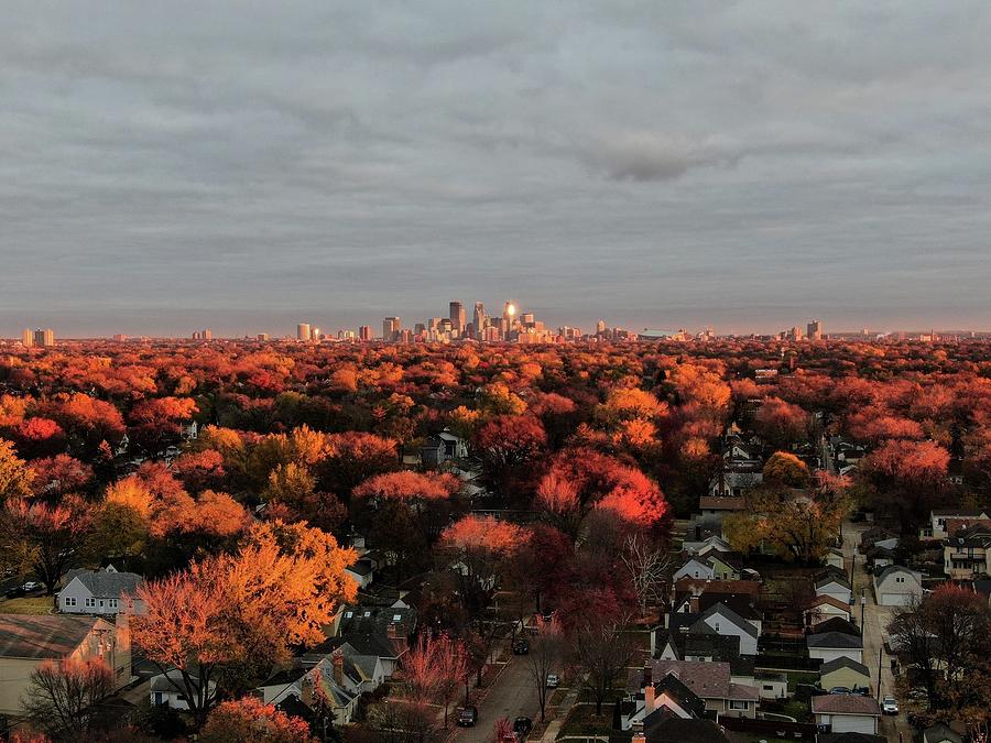 Minneapolis Sunrise in October Photograph by Glenn Galen