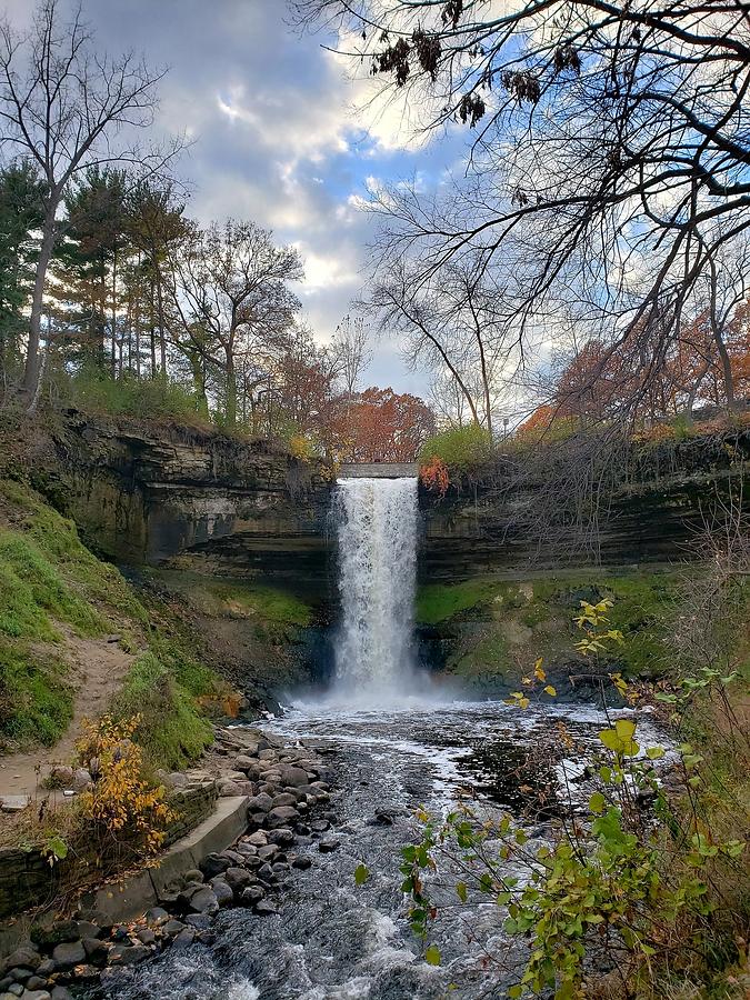 Minnehaha Falls Pyrography by Saar Hodne - Fine Art America