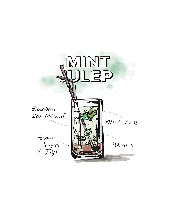 Mint Julep Cocktail Digital Art by David Rice Fine Art America