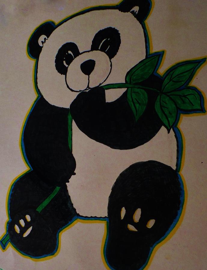 Miranda the Panda Drawing by Christy Saunders Church