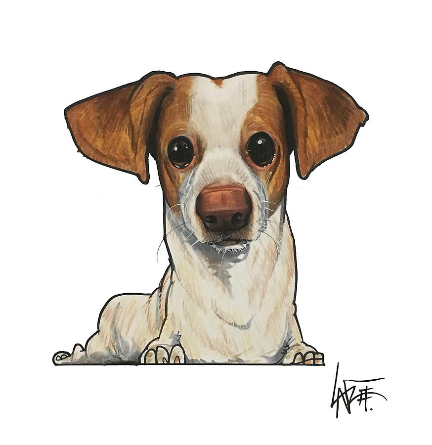 Mireles The Doggie Dog Dog Drawing by John LaFree