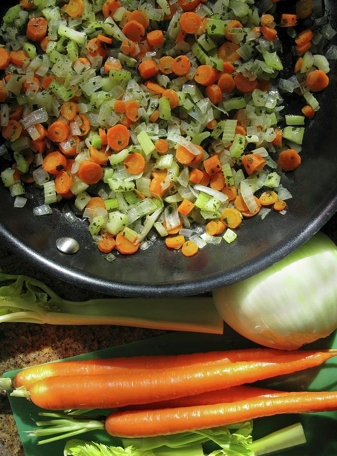 Mirepoix With Carrots And Celery Photograph by William Boch