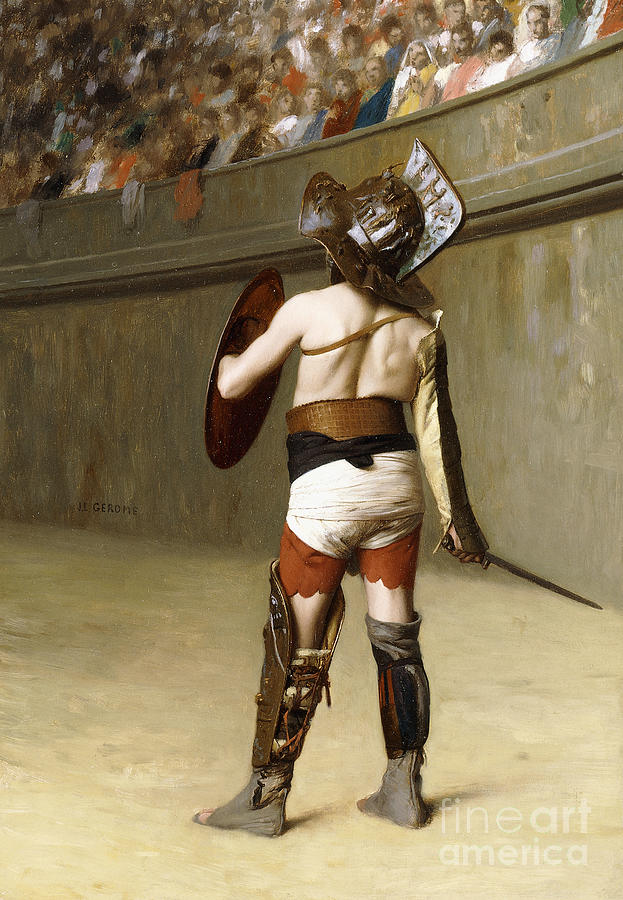 Jean Leon Gerome Painting - Mirmillon - A Gallic Gladiator by Jean Leon Gerome