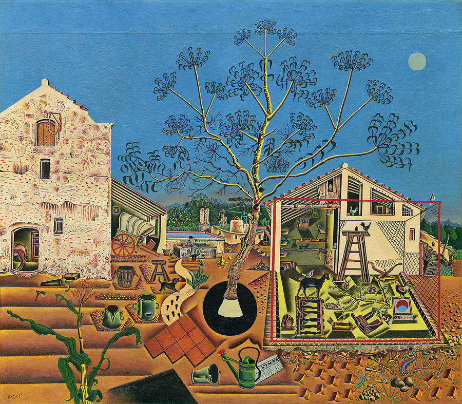 The Farm, 1921-22 Painting by Joan Miro