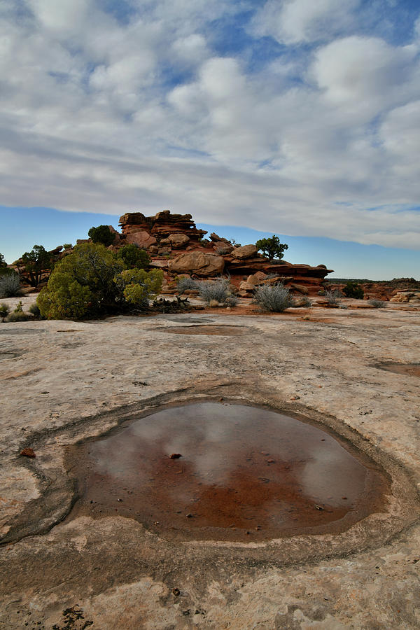 Mirror Image of Clouds on Canyonlands Cliffs Photograph by Ray Mathis