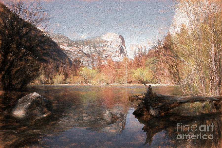 Mirror Lake Fall Season  Digital Art by Chuck Kuhn