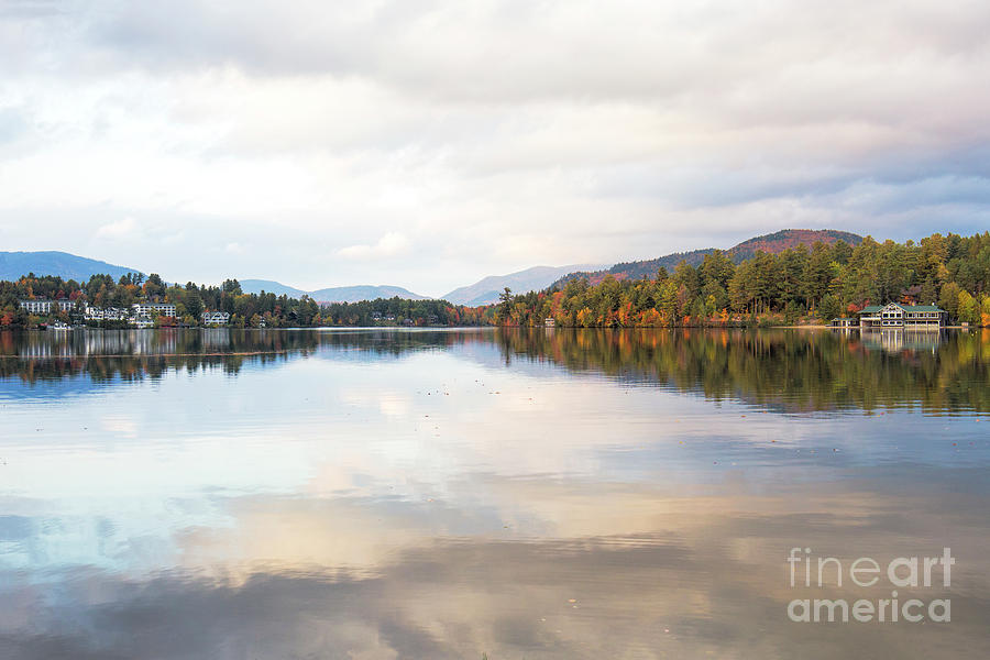 Mirror Lake In The Fall, Lake Placid, New York Photograph by Felix Lai