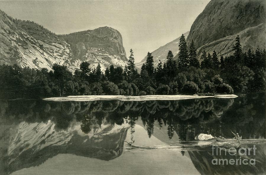 Mirror Lake Drawing by Print Collector