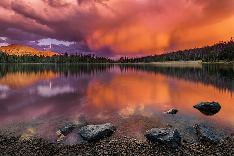 Mirror Lake Sunet Photograph by Michael Ash