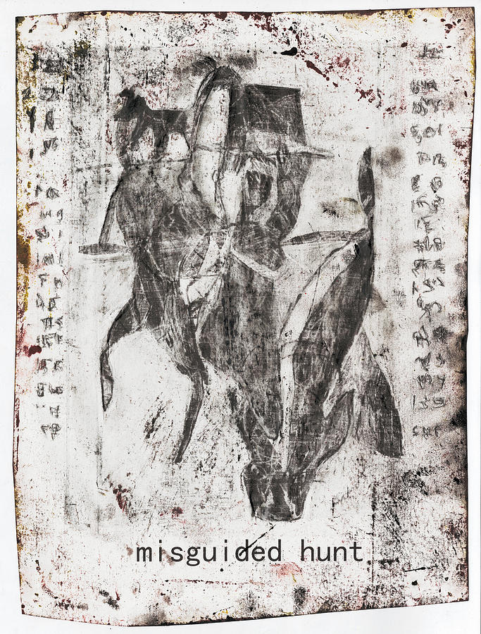Misguided Hunt Mixed Media by Edgeworth Johnstone