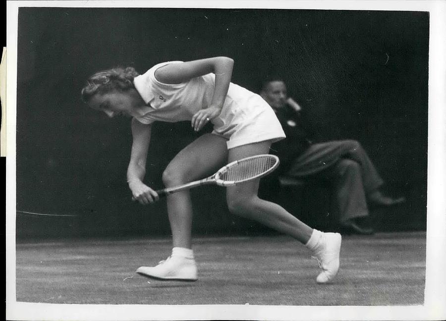 Miss A. Mortimer At Tennis Vintage 1950 Photograph by Photo File - Fine ...