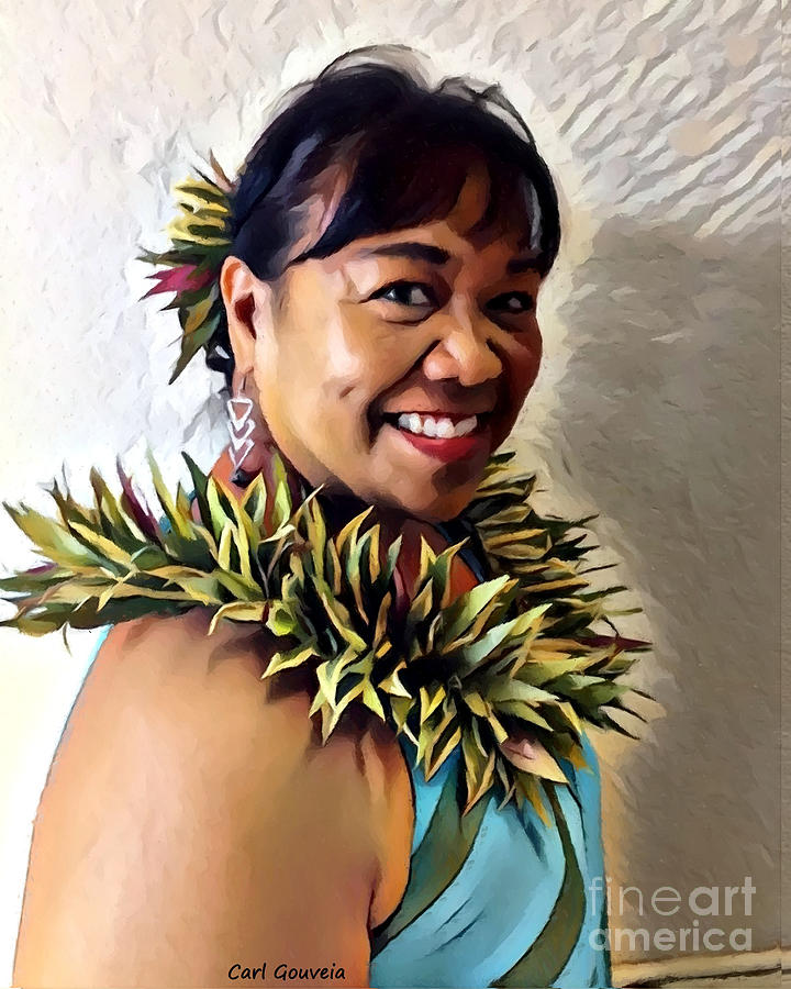 Miss Aloha Mixed Media by Carl Gouveia