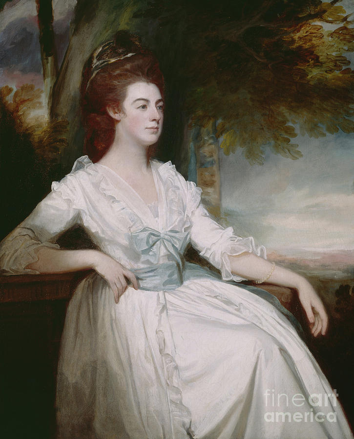 Miss Clavering Painting by George Romney