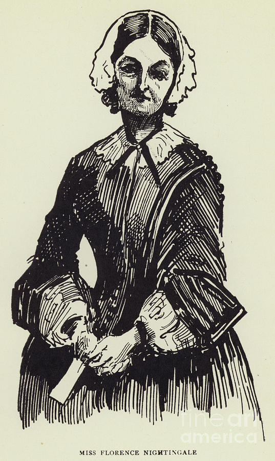 Miss Florence Nightingale Painting by Harry Furniss