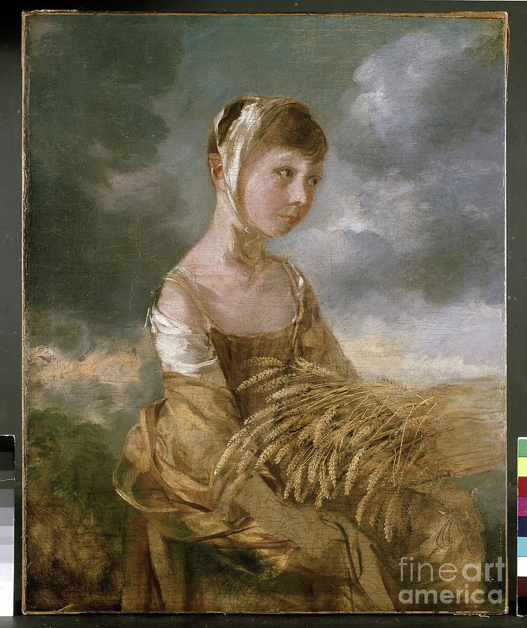 Miss Gainsborough Gleaning, 18th Century Painting by Thomas Gainsborough
