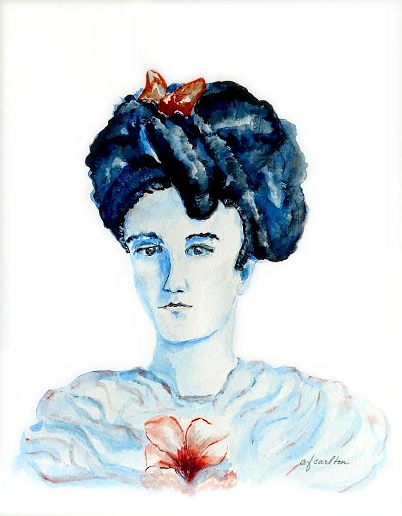 Gibson Girl - Watercolor Painting by Claudette Carlton