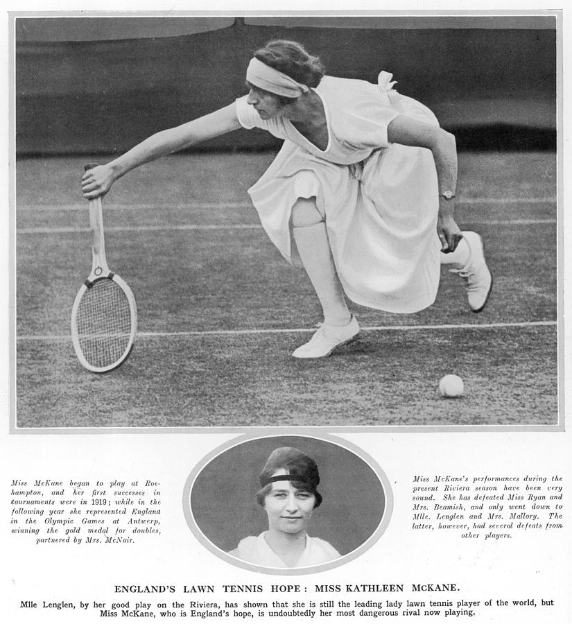 Miss Kathleen Mckane, Tennis Player Vintage 1923 Photograph by Photo ...