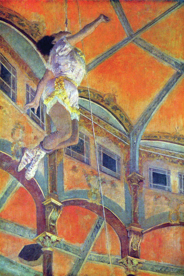 Miss Lala in Circus Fernando Painting by Edgar Degas