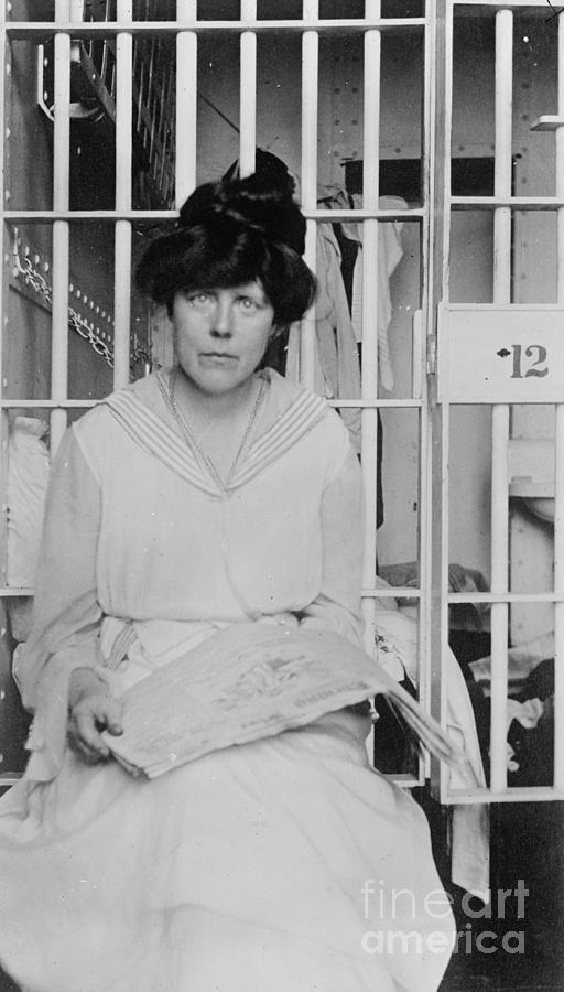 Miss Lucy Burns In Occoquan Workhouse, Washington, 1917 (b/w Photo) Photograph by Harris & Ewing