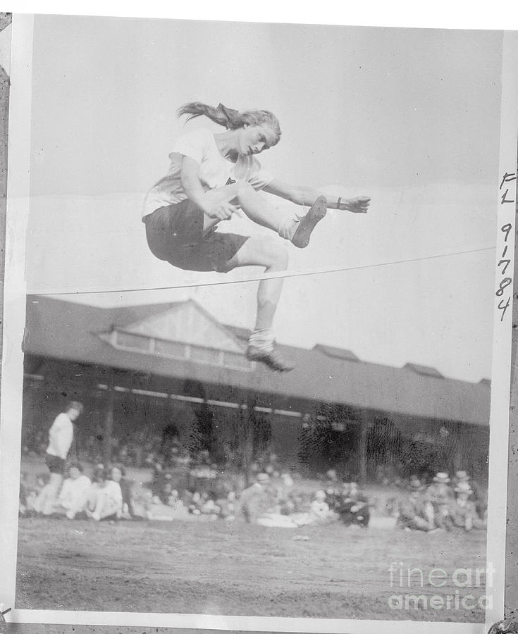 Miss P. Green Setting High Jump Record Photograph by Bettmann