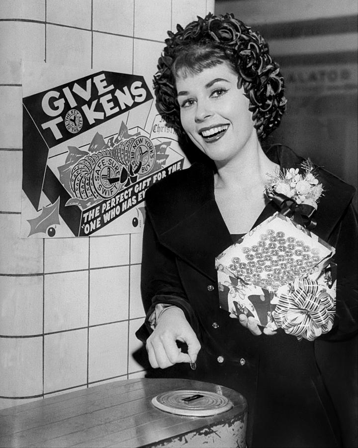 Miss Subways Stella Deere, With Her Photograph by New York Daily News Archive