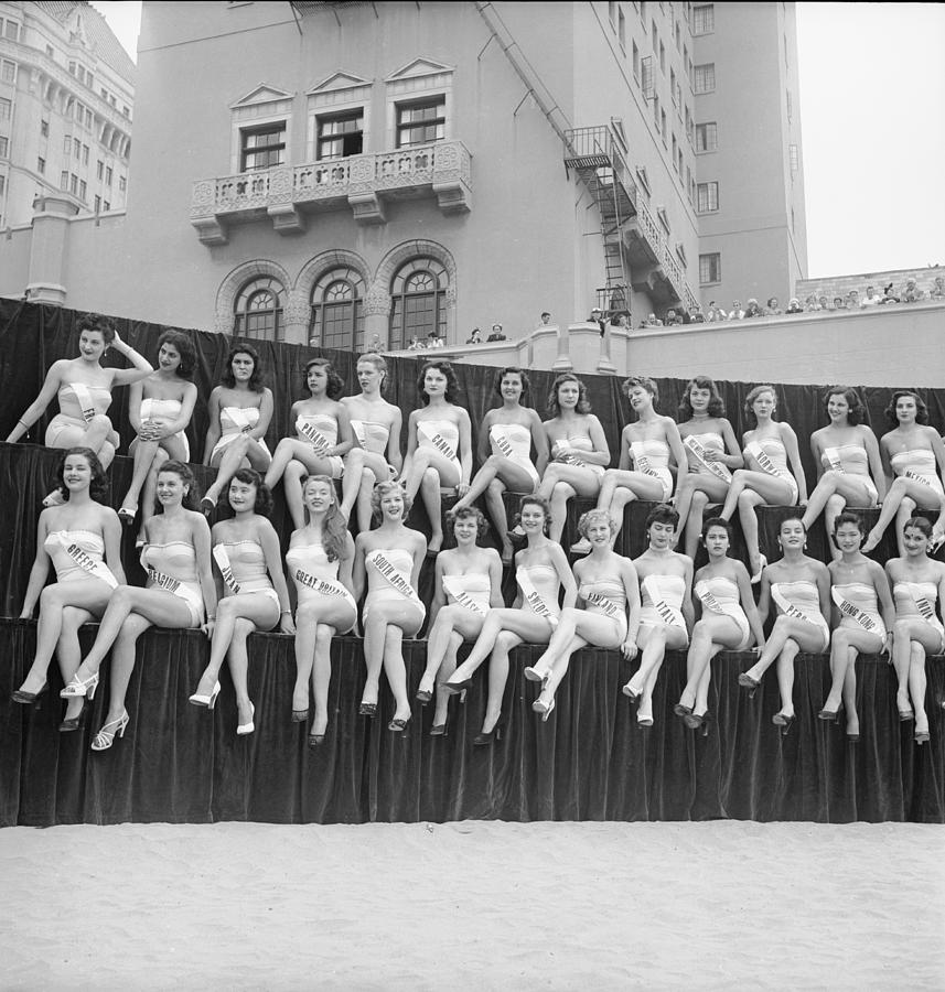 Black And White Photograph - Miss Universe Pageant by George Silk