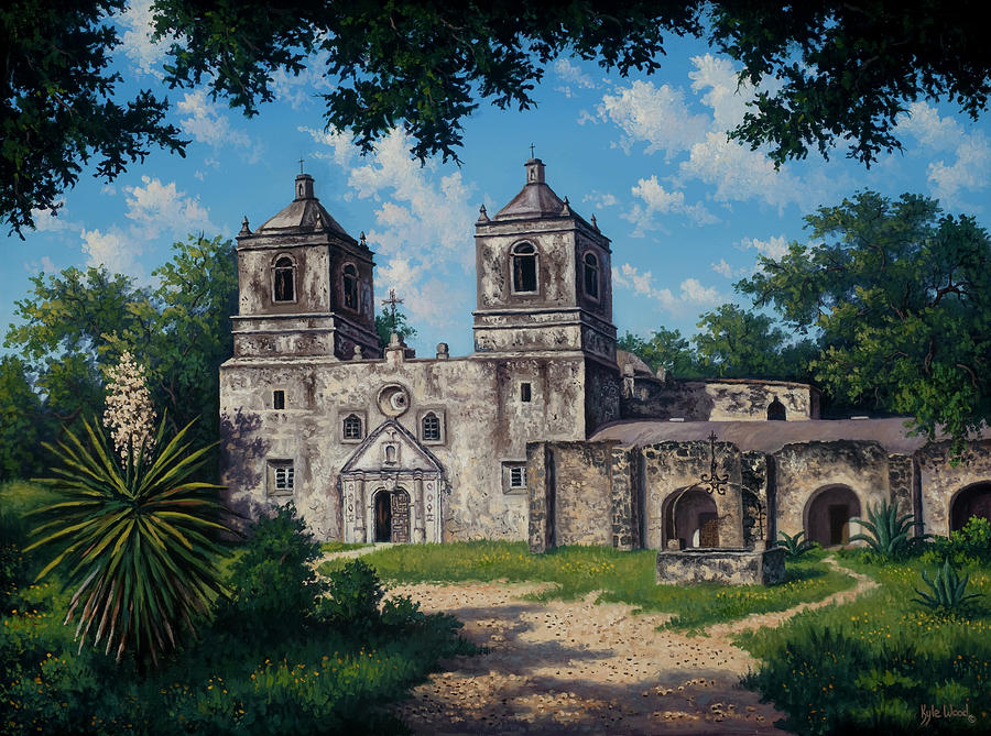 Mission Concepcion Painting by Kyle Wood