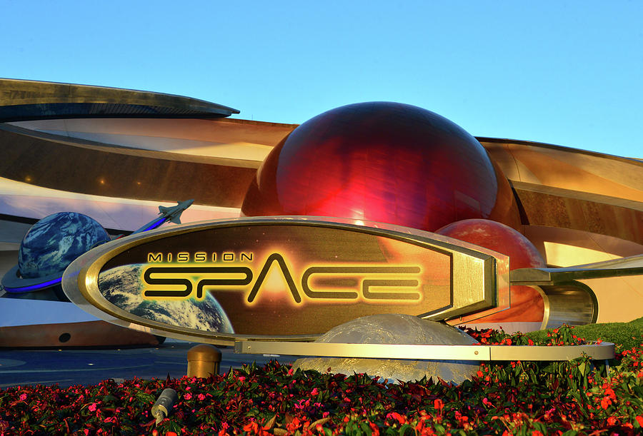Mission Space entrance and sign Photograph by David Lee Thompson