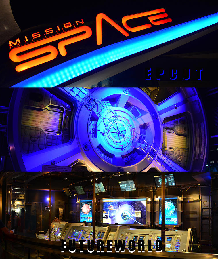 Mission Space Mixed Media - Mission Space retro poster A by David Lee Thompson