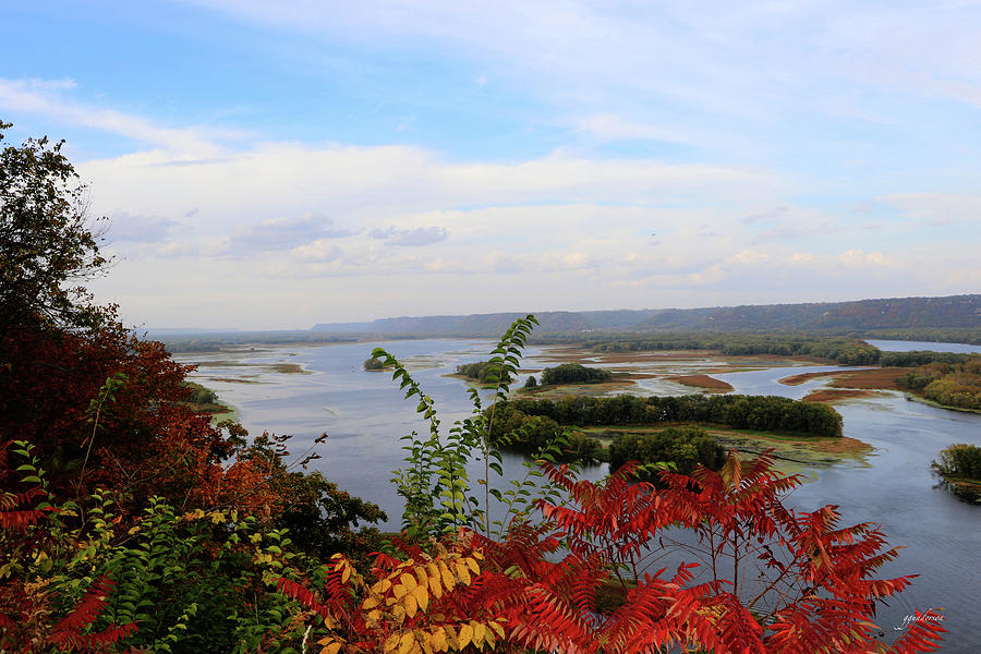 Mississippi River in the Fall Photograph by Gary Gunderson