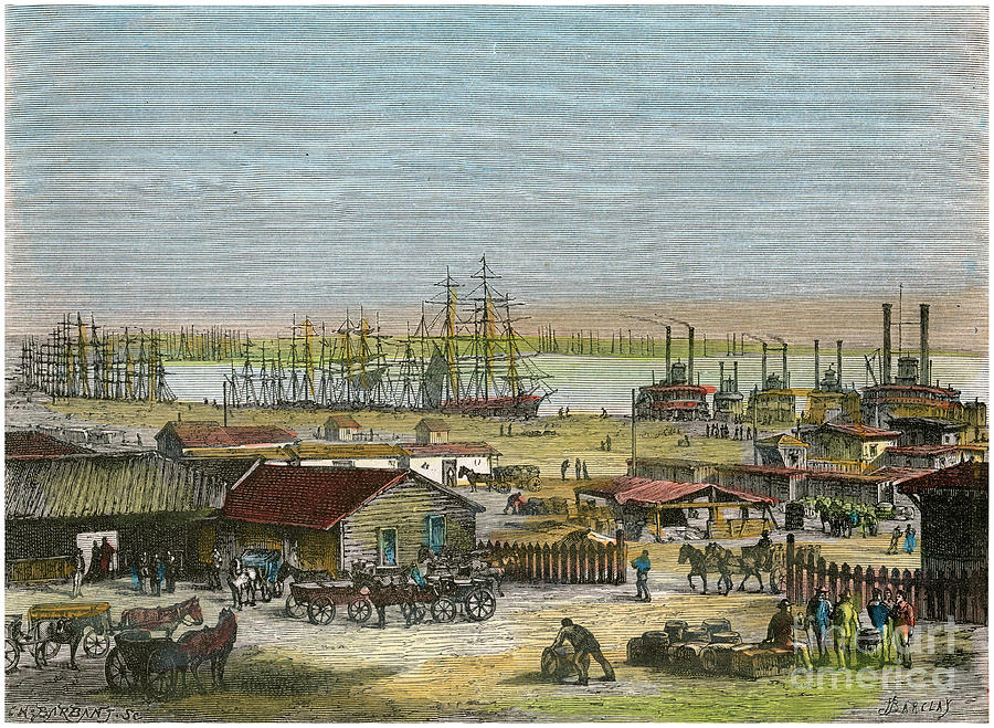 Mississippi River, New Orleans Drawing by Print Collector