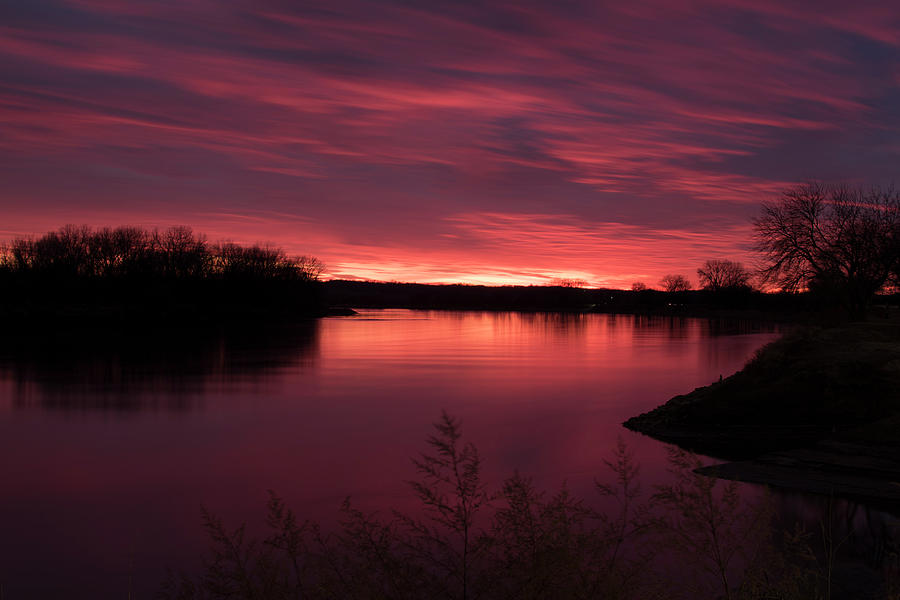 Missouri River Sunset Photograph by Steve Ferro - Pixels