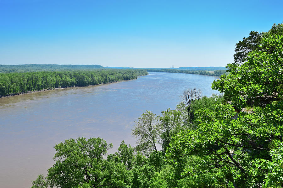 Missouri River with forest in the spring Photograph by Vaclav Mach ...