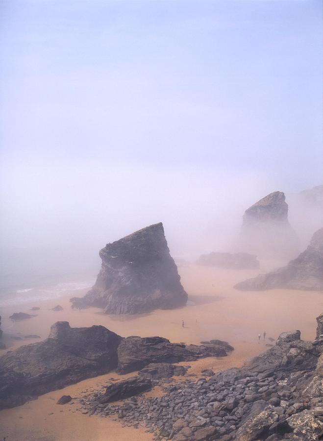 Mist At Bedruthan Steps, Cornwall Photograph by Photograph ? Rebecca Pepperell