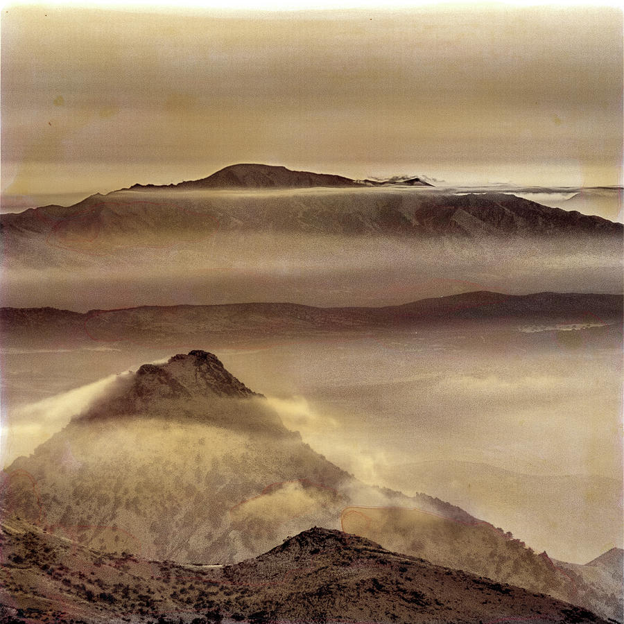 Mountain Photograph - Mist at the mountains. Painted Photograph  by Guido Montanes Castillo