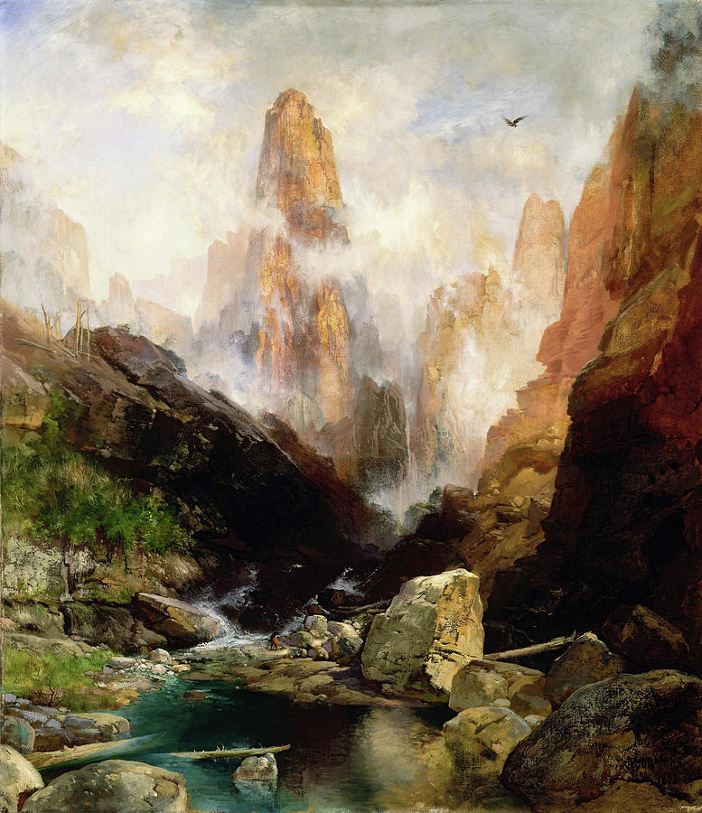 Thomas Moran Painting - Mist in Kanab Canyon, Utah - Digital Remastered Edition by Thomas Moran