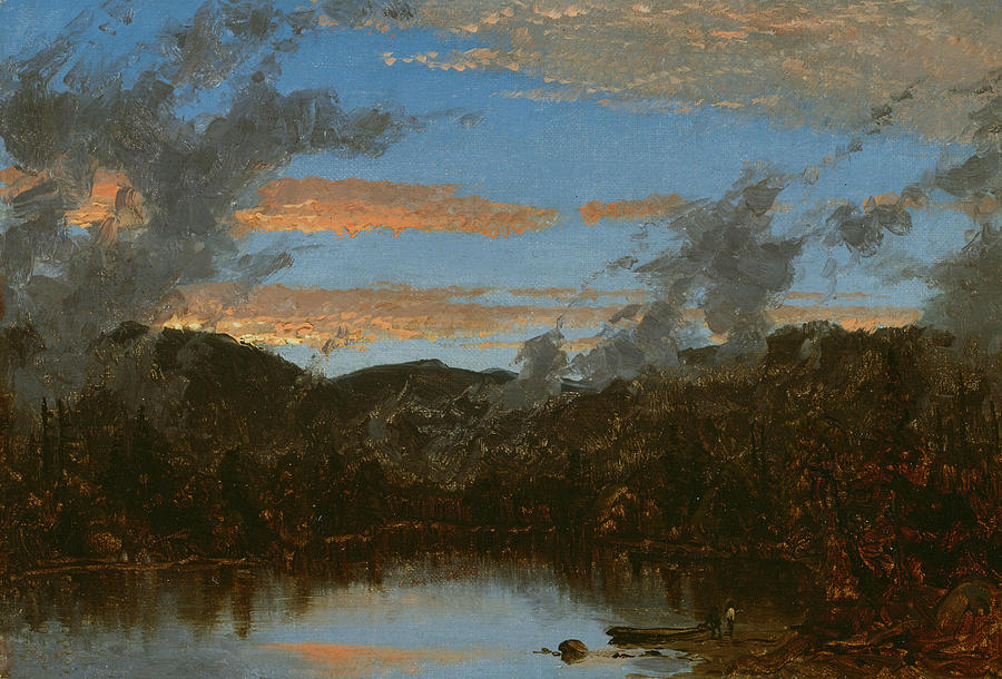 Mist Rising at Sunset in the Catskills Painting by Sanford Robinson Gifford