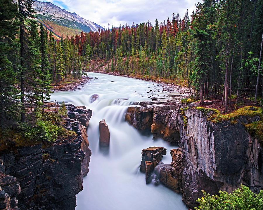 Sunwapta Falls Waterfall Banff Alberta Canada Photograph by Toby McGuire