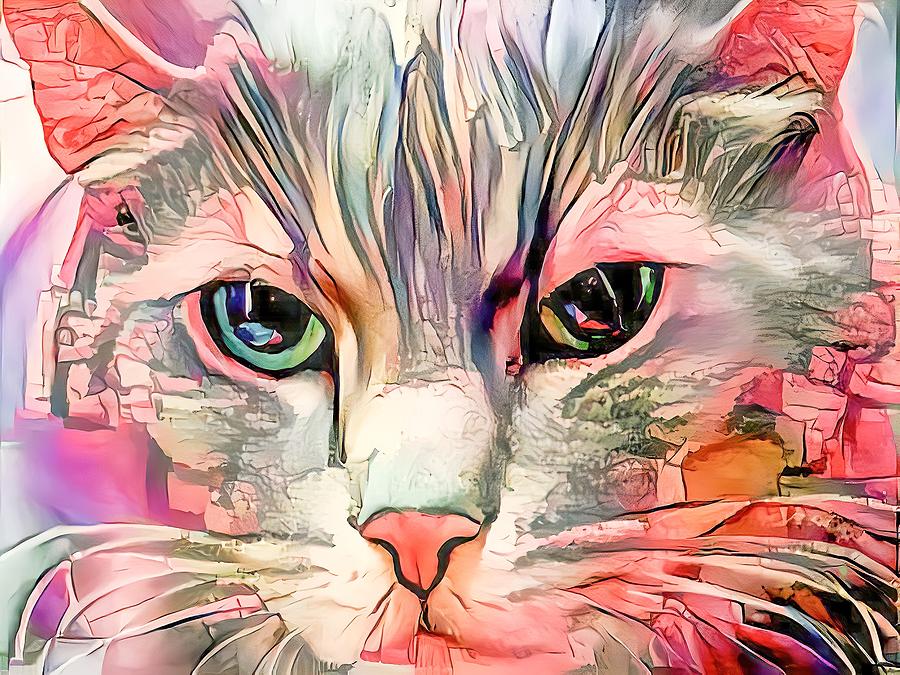 Mister Big Orange Face Kitty Digital Art by Don Northup