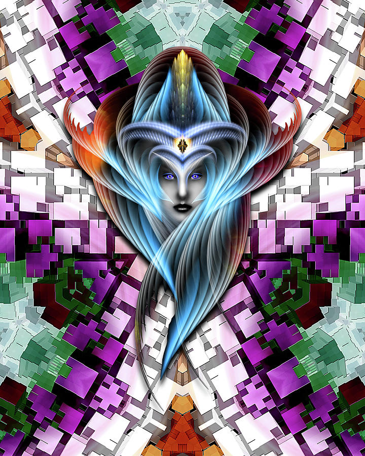 Mistress Of The Cuboid GCLR-X3M Digital Art by Xzendor7