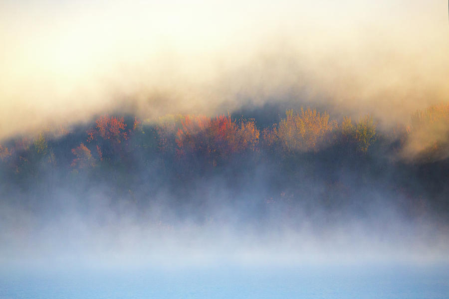 Misty Autumn Morning Photograph by White Mountain Images