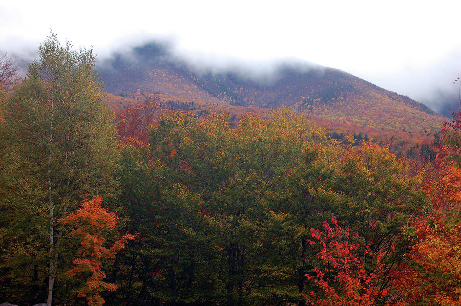 Misty Autumn Mountains Photograph by James Kirkikis