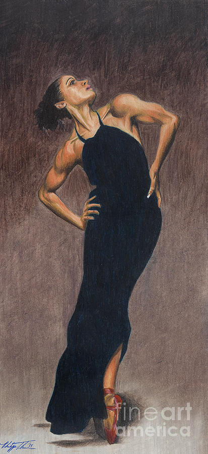 Misty Copeland 3 Drawing by Philippe Thomas